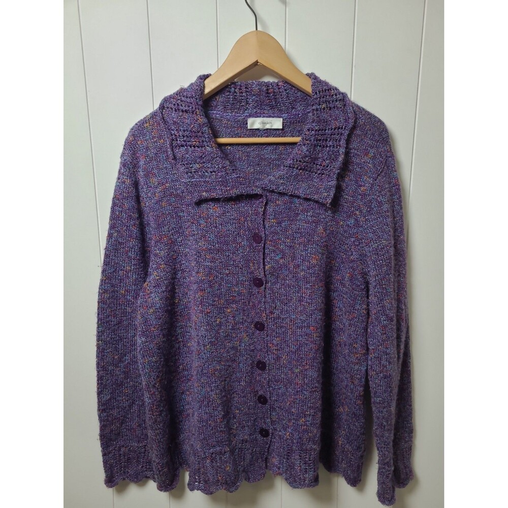 CJ Banks Cottagecore Preppy Peasant Grandma Sweater Womens Large Knit Fall